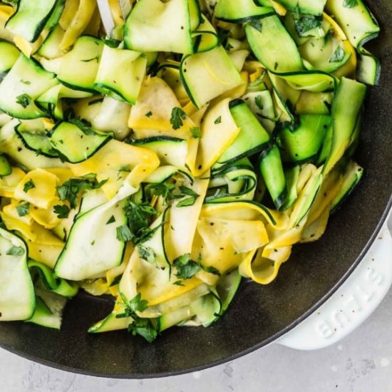 Summer squash and zucchini ribbons