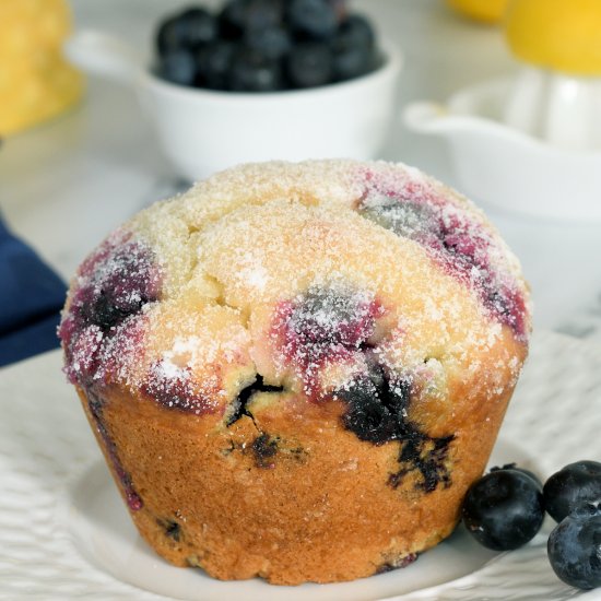 Sourdough Blueberry Muffins