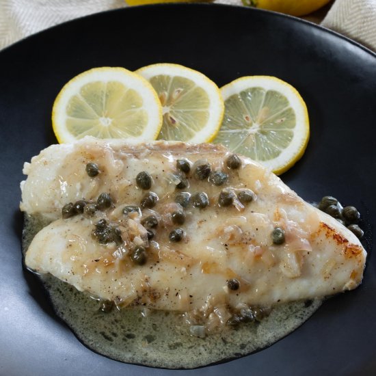 Orange Roughy w/Capers, Shallots