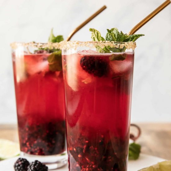 The Best Blackberry Mint Mojito