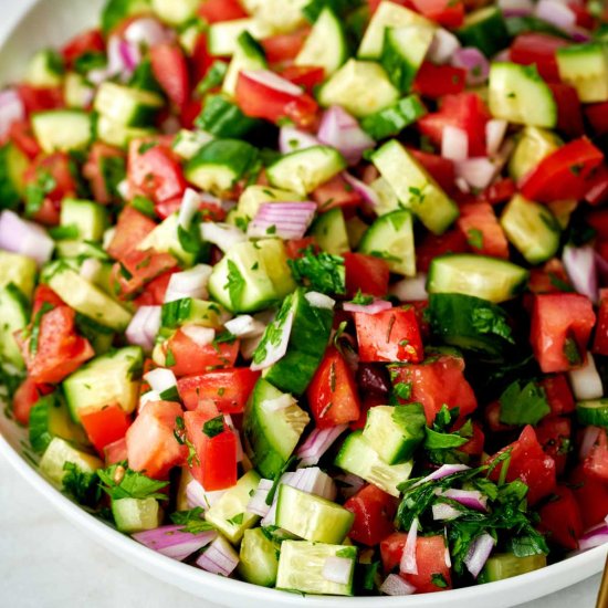 Mediterranean Cucumber Tomato Salad