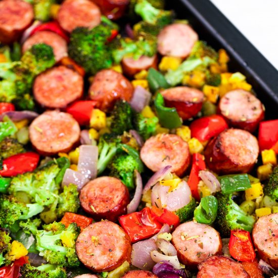 Sheet Pan Sausage and Vegetables