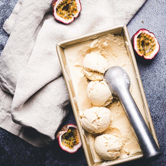 Vegan Passion Fruit Ice Cream