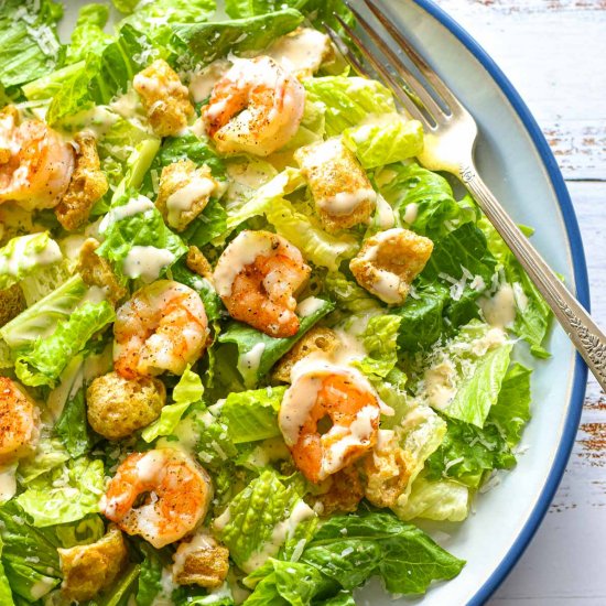 Low FODMAP Shrimp Caesar Salad