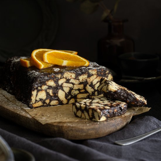 Lazy Cake with Oranges and Cardamom