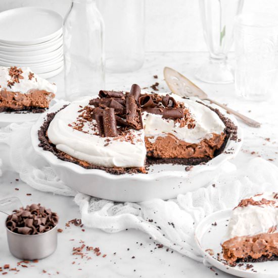 Triple Chocolate Mousse Pie