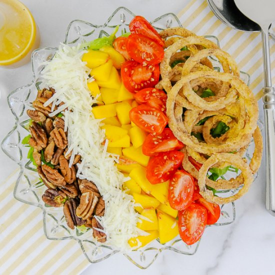 Peach Salad with Onion Rings