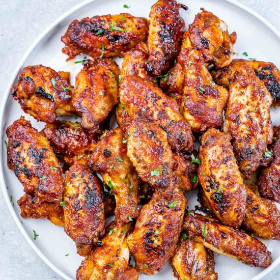 BAKED HONEY GARLIC CHICKEN WINGS