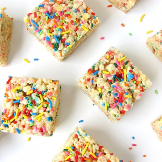 Funfetti Rice Krispie Treats