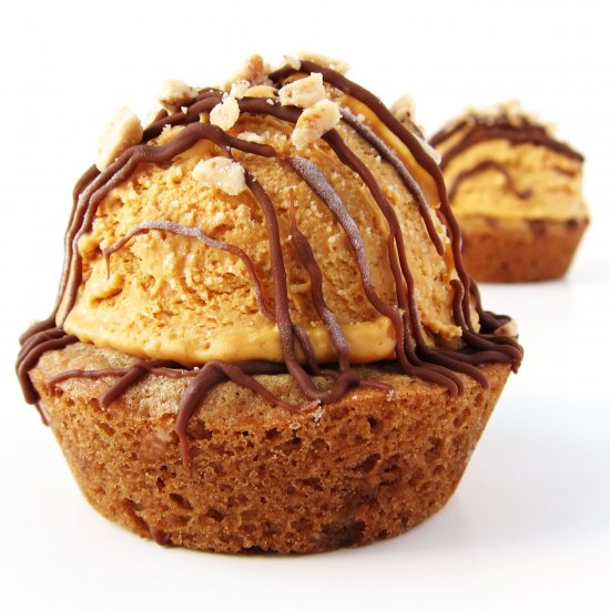 Caramel Ice Cream Cookie Cups