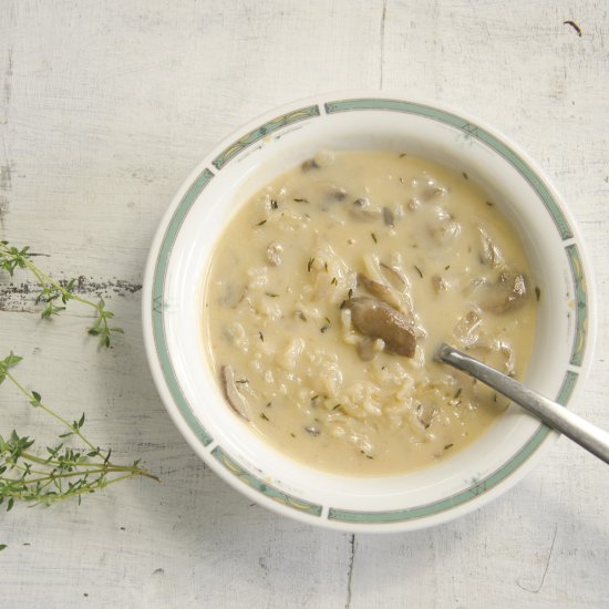 Brown Rice Mushroom Soup