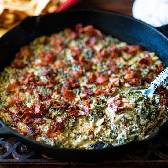 Amazing Asiago Kale Dip with Bacon