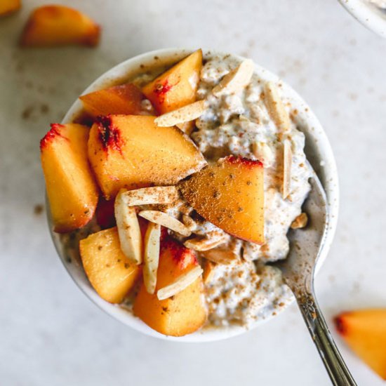 Peach Pie Overnight Oats