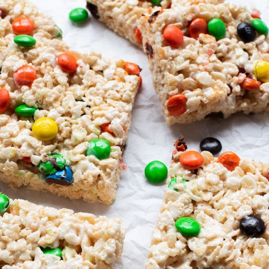 M&M Rice Krispies Treats