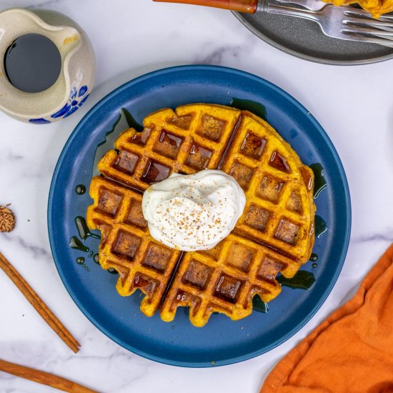 Sourdough Pumpkin Waffles