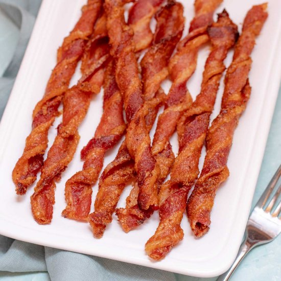 Sweet and Spicy Bacon Twists