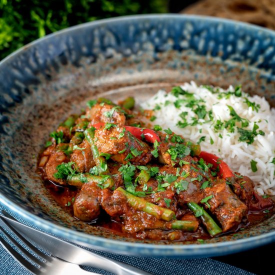 Sausage Curry with Indian Influence