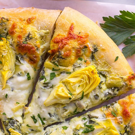 Spinach Artichoke Pizza