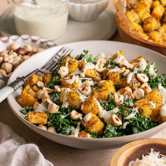 Vegan Kale Caesar salad