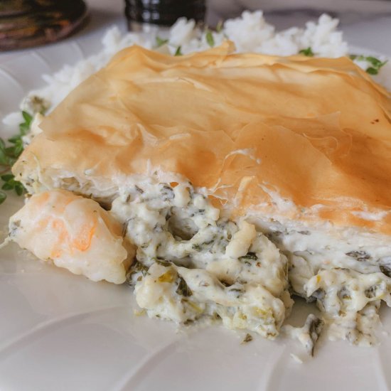 Creamy Shrimp & Scallop Seafood Pie