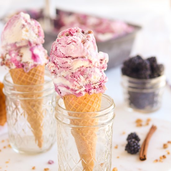 Blackberry Crisp Ice Cream