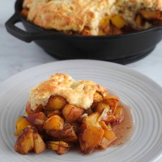 Cast Iron Peach Cobbler