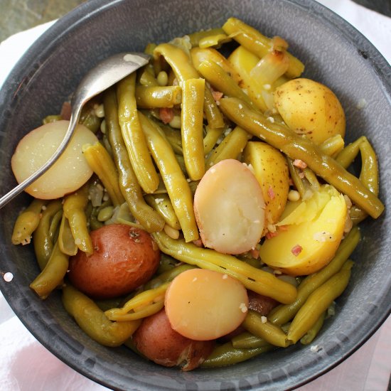 Half-Runner Beans with Potatoes