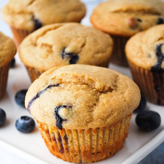 Easy Protein Blueberry Muffins