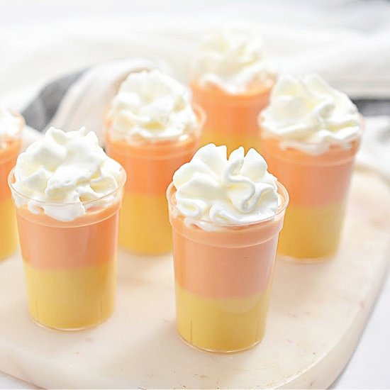 CANDY CORN KETO CHEESECAKE SHOOTERS