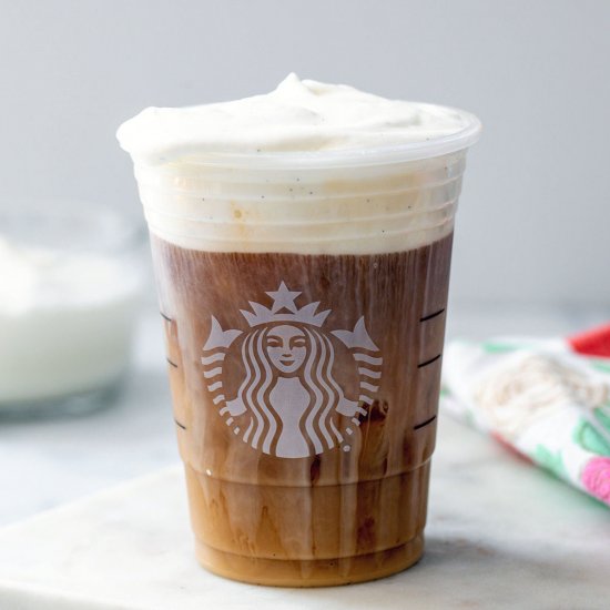 Sweet Cream Cold Foam {Starbucks}