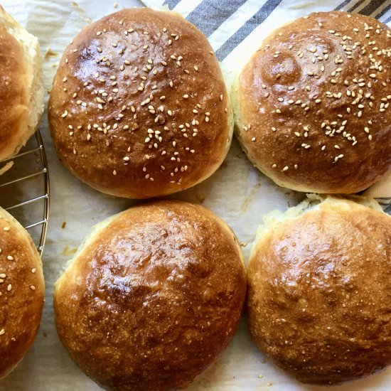 easy brioche sandwich rolls