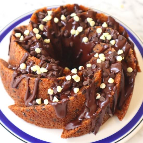 Triple Chocolate Banana Bundt Cake