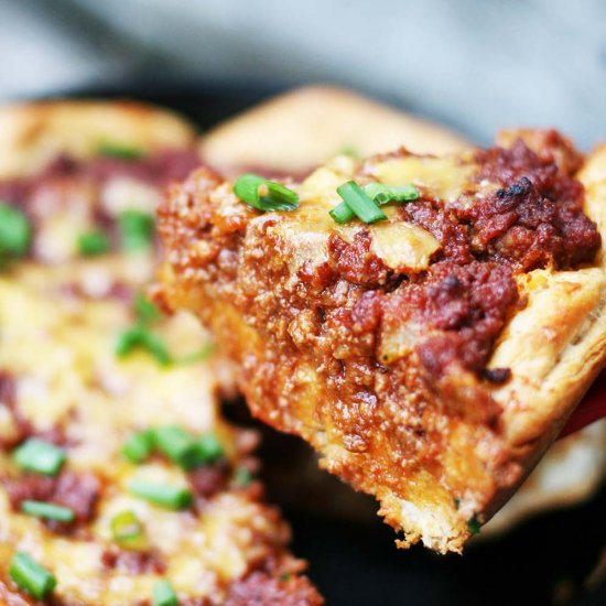 Cheesy Sloppy Joe Pie