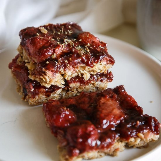 Balsamic Strawberry Healthy Bars