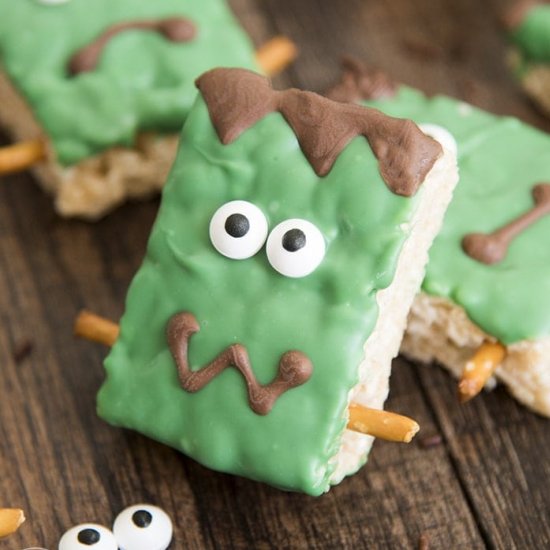 Frankenstein Rice Krispie Treats