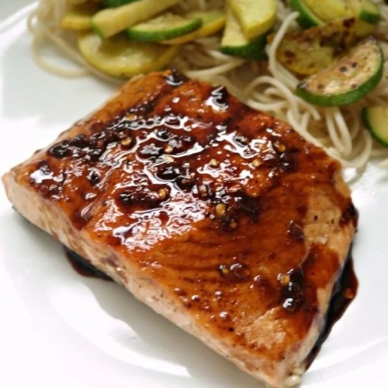 Honey Balsamic Pan Seared Salmon