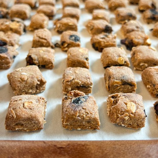 Blueberry Oatmeal Dog Treats