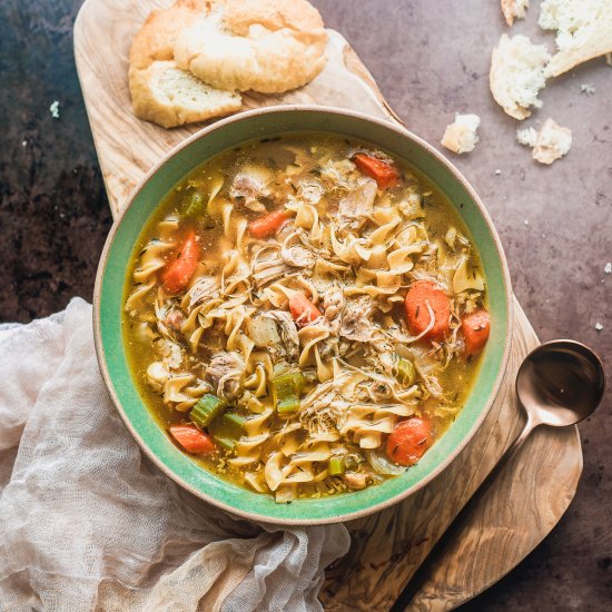 Dutch Oven Chicken Noodle Soup