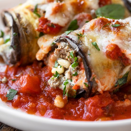 Eggplant Involtini with Beef