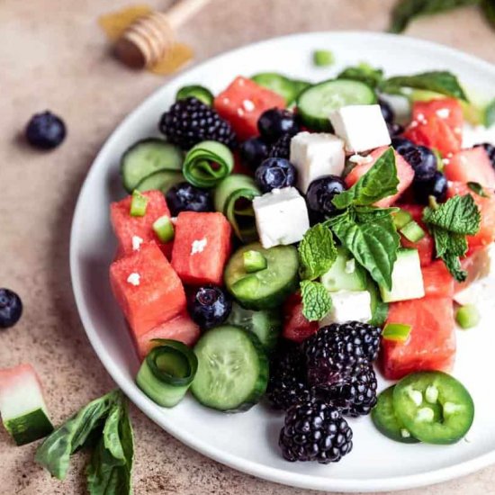 Easy Watermelon Basil Salad