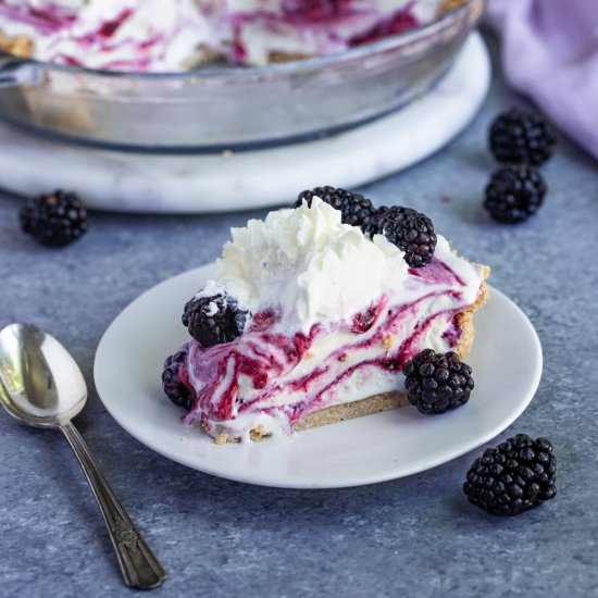 Blackberry Ice Cream Pie