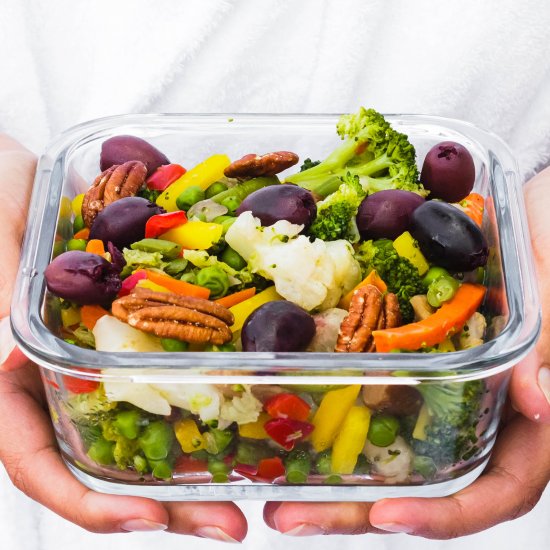 Steamed Vegetable Salad Lunch Box