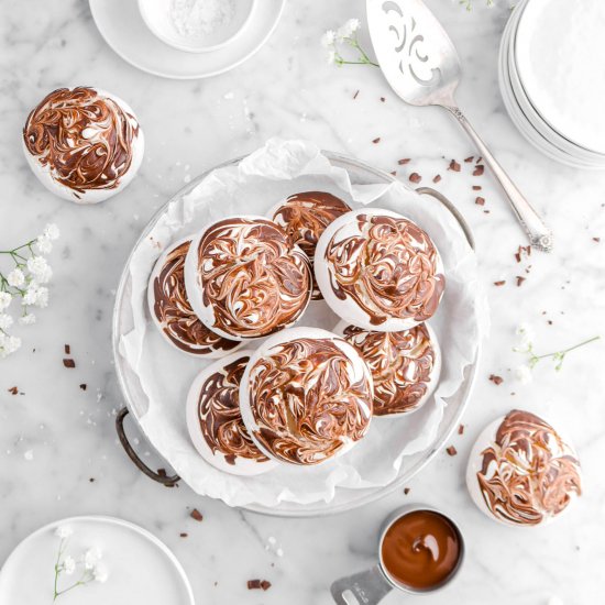 Chocolate Swirled Meringue Cookies