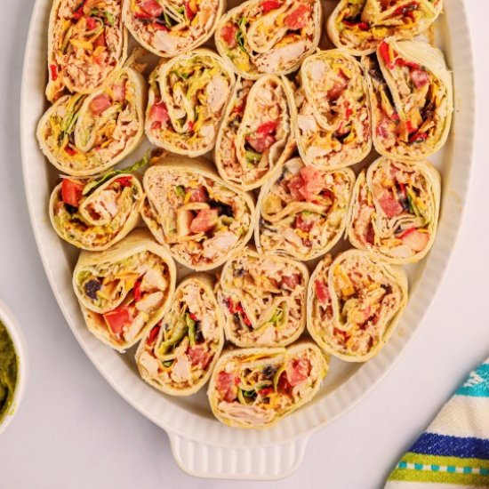 Crunchy Southwest Chicken Pinwheels