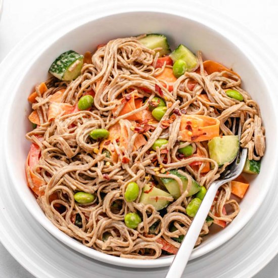 Creamy Tahini Soba Noodles