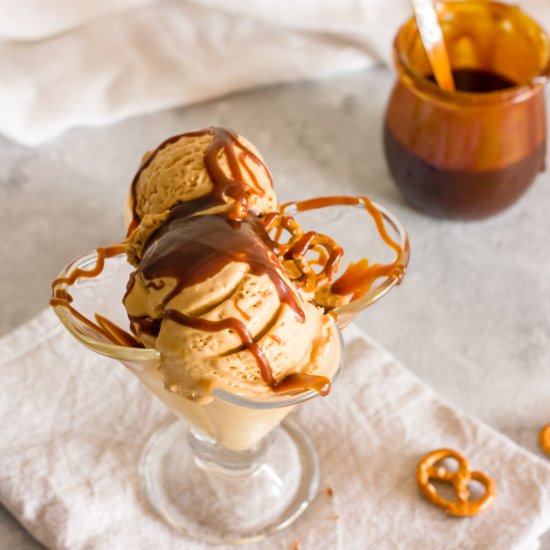 Salted Caramel Pretzel Ice Cream