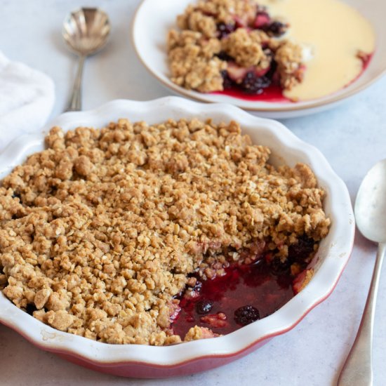 Blackberry and Apple Crumble