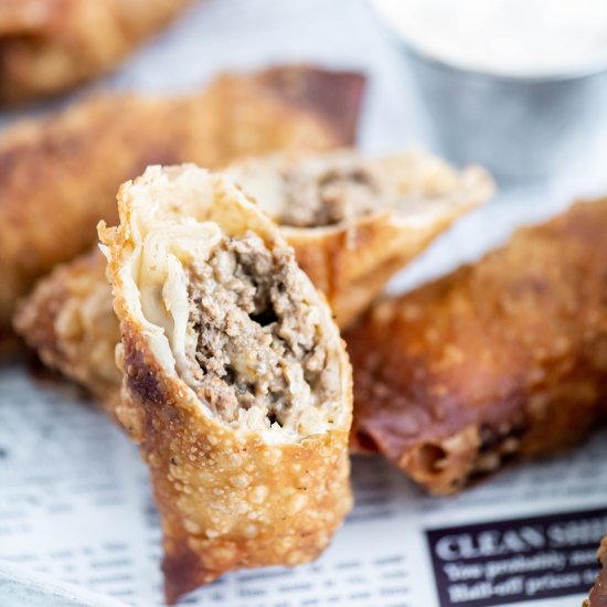 Cheeseburger Egg Rolls