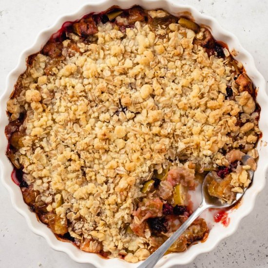 Blueberry and Apple Crumble