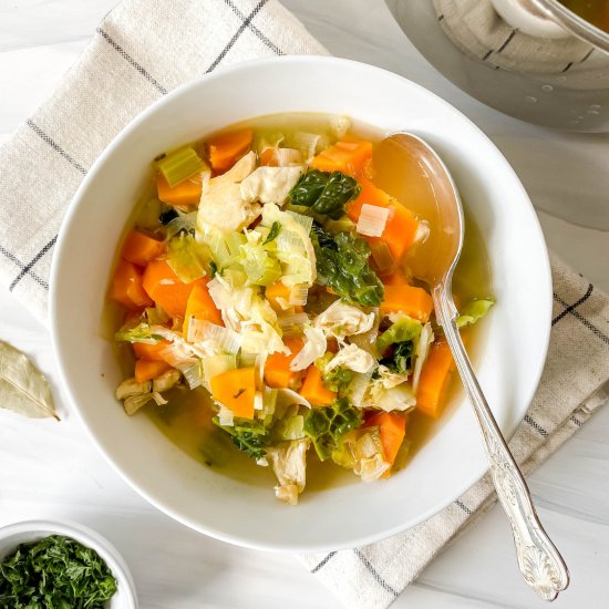 Chicken and cabbage soup